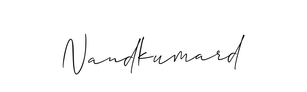 It looks lik you need a new signature style for name Nandkumard. Design unique handwritten (Allison_Script) signature with our free signature maker in just a few clicks. Nandkumard signature style 2 images and pictures png