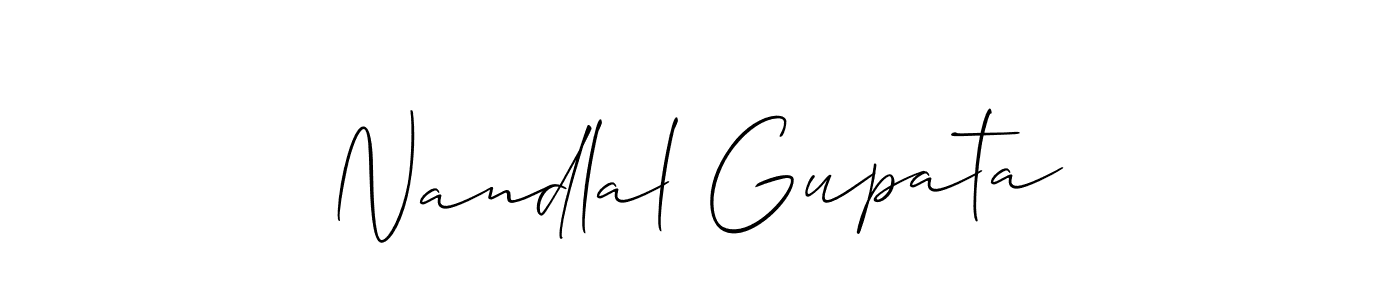 You should practise on your own different ways (Allison_Script) to write your name (Nandlal Gupata) in signature. don't let someone else do it for you. Nandlal Gupata signature style 2 images and pictures png