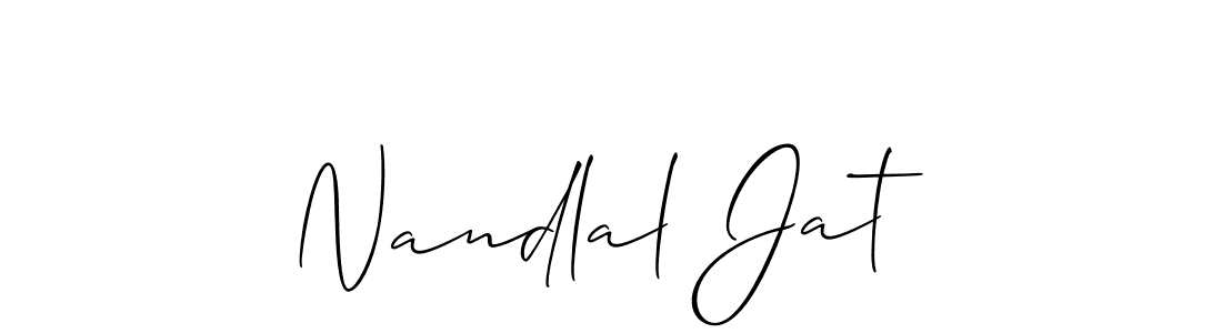 How to make Nandlal Jat signature? Allison_Script is a professional autograph style. Create handwritten signature for Nandlal Jat name. Nandlal Jat signature style 2 images and pictures png