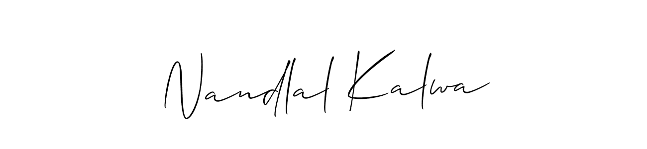 How to make Nandlal Kalwa signature? Allison_Script is a professional autograph style. Create handwritten signature for Nandlal Kalwa name. Nandlal Kalwa signature style 2 images and pictures png
