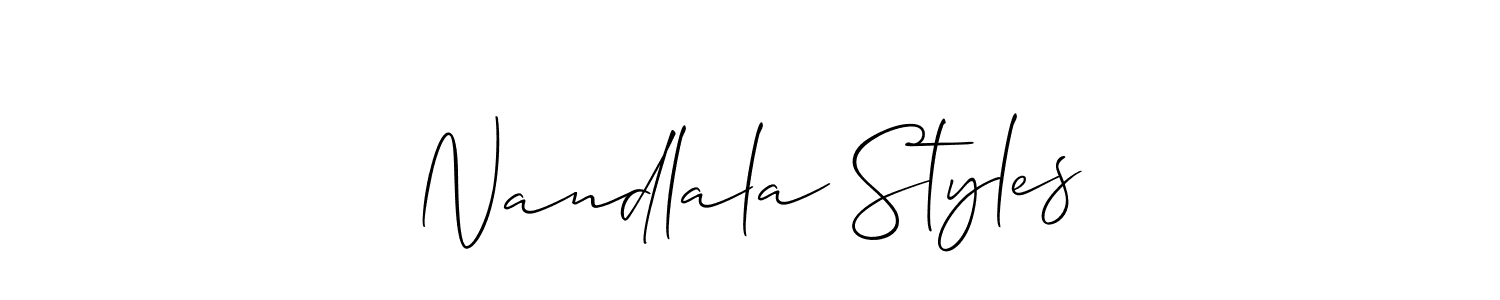 Create a beautiful signature design for name Nandlala Styles. With this signature (Allison_Script) fonts, you can make a handwritten signature for free. Nandlala Styles signature style 2 images and pictures png