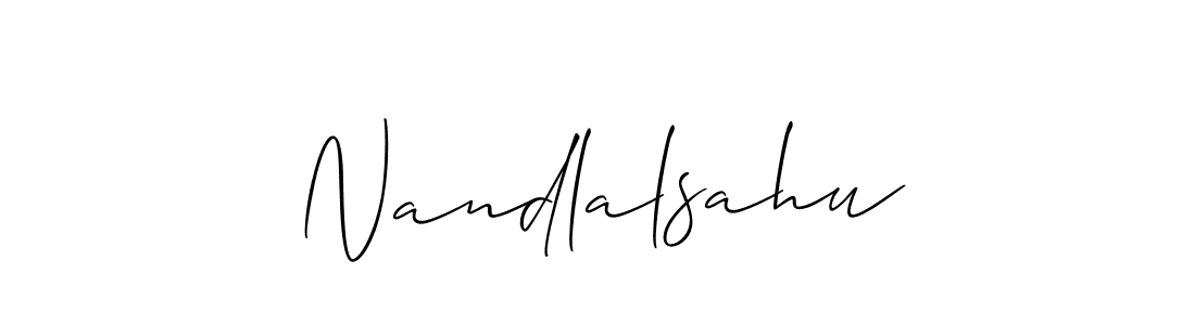 Design your own signature with our free online signature maker. With this signature software, you can create a handwritten (Allison_Script) signature for name Nandlalsahu. Nandlalsahu signature style 2 images and pictures png