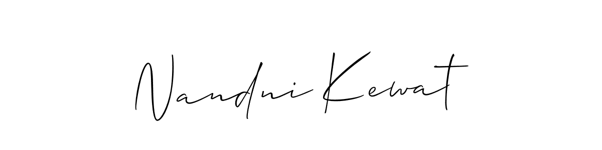 How to make Nandni Kewat signature? Allison_Script is a professional autograph style. Create handwritten signature for Nandni Kewat name. Nandni Kewat signature style 2 images and pictures png