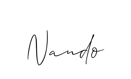 Make a short Nando signature style. Manage your documents anywhere anytime using Allison_Script. Create and add eSignatures, submit forms, share and send files easily. Nando signature style 2 images and pictures png