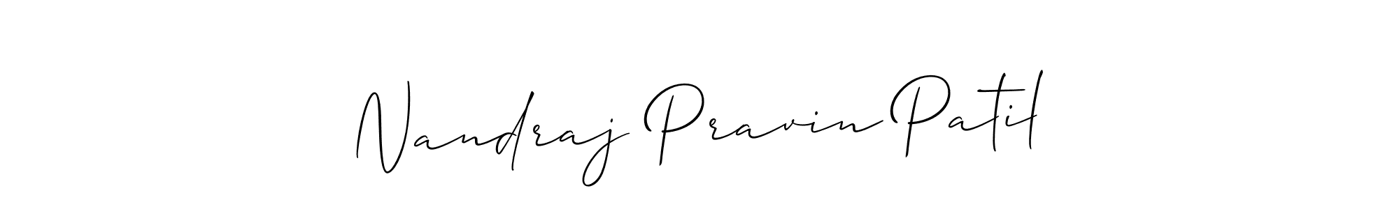 Use a signature maker to create a handwritten signature online. With this signature software, you can design (Allison_Script) your own signature for name Nandraj Pravin Patil. Nandraj Pravin Patil signature style 2 images and pictures png