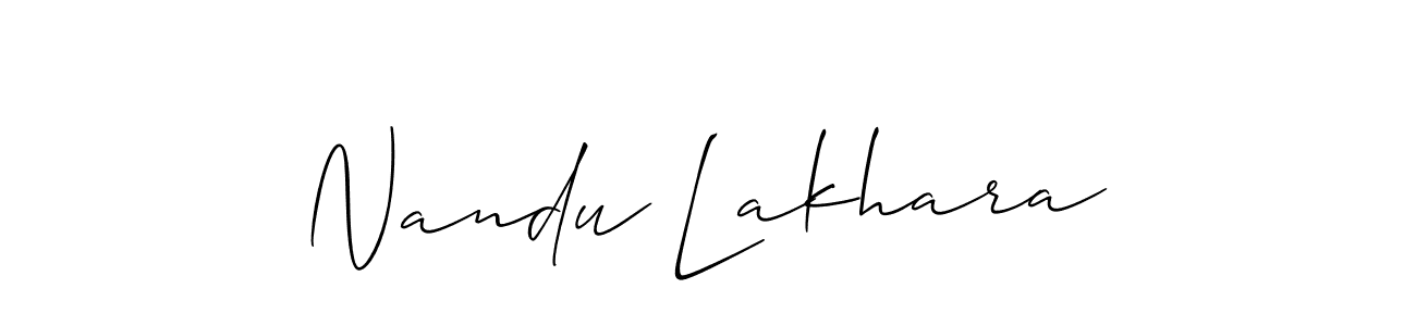 Similarly Allison_Script is the best handwritten signature design. Signature creator online .You can use it as an online autograph creator for name Nandu Lakhara. Nandu Lakhara signature style 2 images and pictures png
