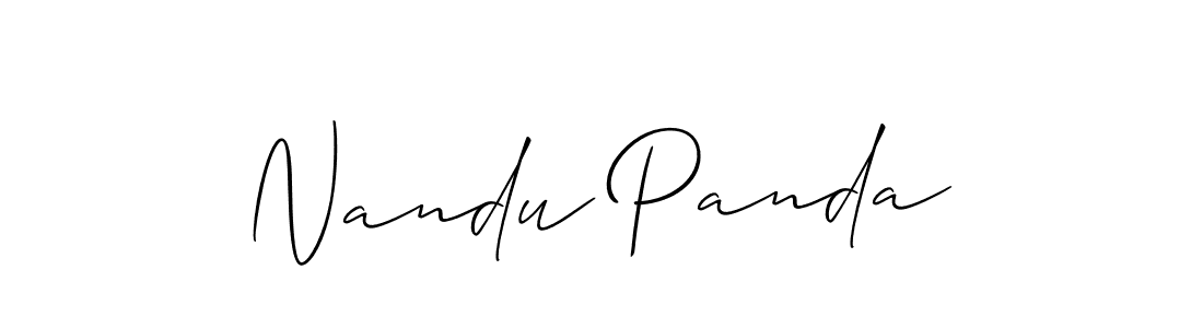 Best and Professional Signature Style for Nandu Panda. Allison_Script Best Signature Style Collection. Nandu Panda signature style 2 images and pictures png