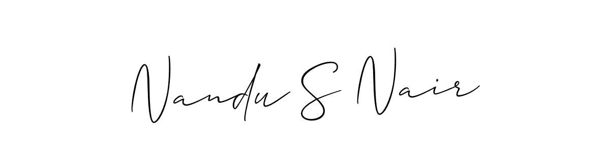 Once you've used our free online signature maker to create your best signature Allison_Script style, it's time to enjoy all of the benefits that Nandu S Nair name signing documents. Nandu S Nair signature style 2 images and pictures png