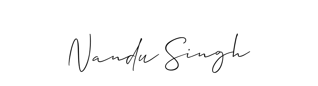 This is the best signature style for the Nandu Singh name. Also you like these signature font (Allison_Script). Mix name signature. Nandu Singh signature style 2 images and pictures png