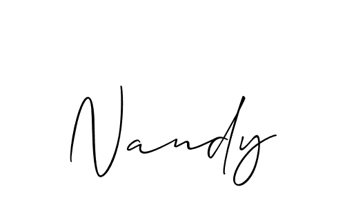 Best and Professional Signature Style for Nandy. Allison_Script Best Signature Style Collection. Nandy signature style 2 images and pictures png