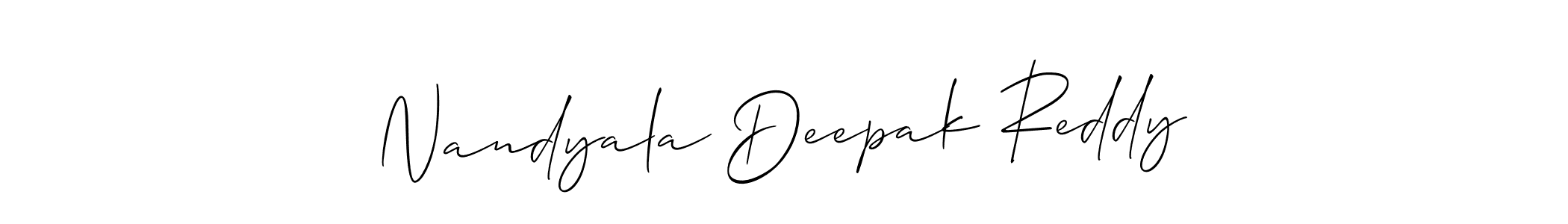 How to Draw Nandyala Deepak Reddy signature style? Allison_Script is a latest design signature styles for name Nandyala Deepak Reddy. Nandyala Deepak Reddy signature style 2 images and pictures png