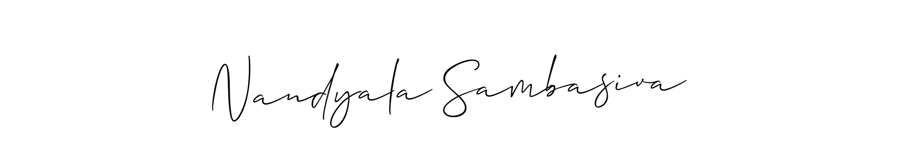 Nandyala Sambasiva stylish signature style. Best Handwritten Sign (Allison_Script) for my name. Handwritten Signature Collection Ideas for my name Nandyala Sambasiva. Nandyala Sambasiva signature style 2 images and pictures png