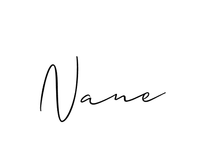 Design your own signature with our free online signature maker. With this signature software, you can create a handwritten (Allison_Script) signature for name Nane. Nane signature style 2 images and pictures png