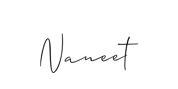 Design your own signature with our free online signature maker. With this signature software, you can create a handwritten (Allison_Script) signature for name Naneet. Naneet signature style 2 images and pictures png