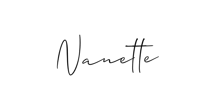 Similarly Allison_Script is the best handwritten signature design. Signature creator online .You can use it as an online autograph creator for name Nanette. Nanette signature style 2 images and pictures png