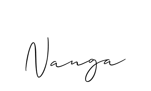 How to Draw Nanga signature style? Allison_Script is a latest design signature styles for name Nanga. Nanga signature style 2 images and pictures png