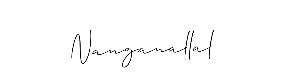 Also we have Nanganallal name is the best signature style. Create professional handwritten signature collection using Allison_Script autograph style. Nanganallal signature style 2 images and pictures png