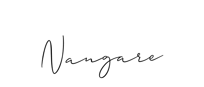 Create a beautiful signature design for name Nangare. With this signature (Allison_Script) fonts, you can make a handwritten signature for free. Nangare signature style 2 images and pictures png