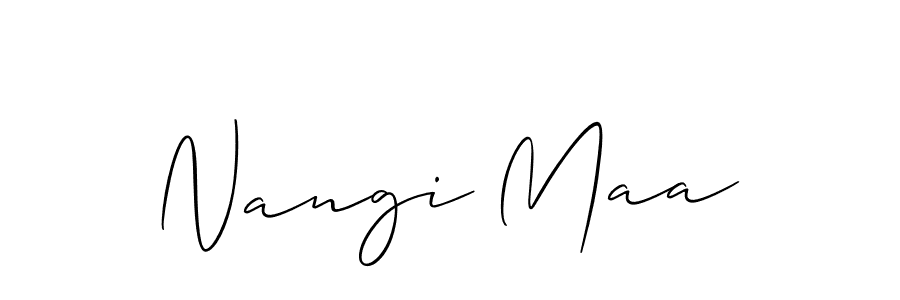 How to make Nangi Maa name signature. Use Allison_Script style for creating short signs online. This is the latest handwritten sign. Nangi Maa signature style 2 images and pictures png