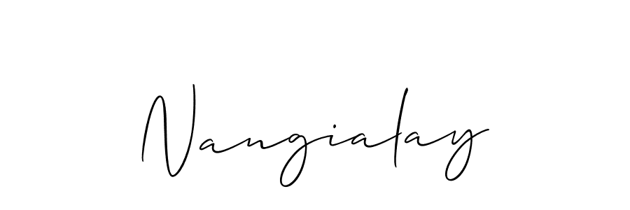 Once you've used our free online signature maker to create your best signature Allison_Script style, it's time to enjoy all of the benefits that Nangialay name signing documents. Nangialay signature style 2 images and pictures png