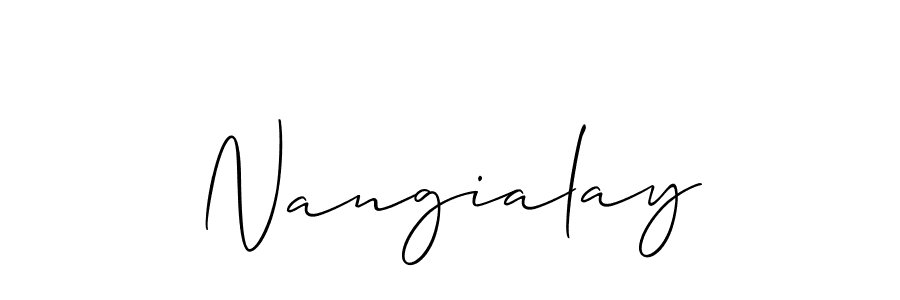 You can use this online signature creator to create a handwritten signature for the name Nangialay. This is the best online autograph maker. Nangialay signature style 2 images and pictures png