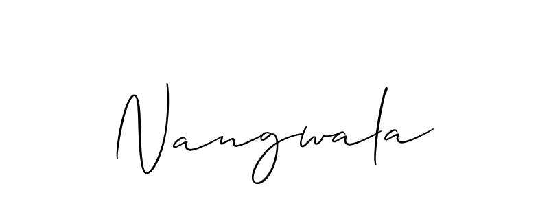 How to make Nangwala name signature. Use Allison_Script style for creating short signs online. This is the latest handwritten sign. Nangwala signature style 2 images and pictures png