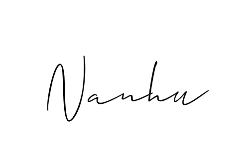 How to make Nanhu signature? Allison_Script is a professional autograph style. Create handwritten signature for Nanhu name. Nanhu signature style 2 images and pictures png