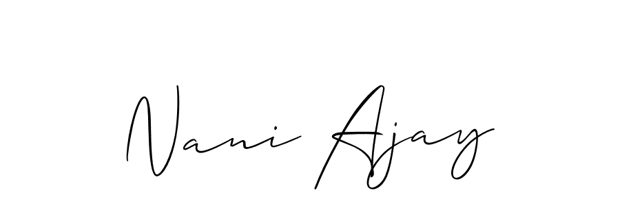 You should practise on your own different ways (Allison_Script) to write your name (Nani Ajay) in signature. don't let someone else do it for you. Nani Ajay signature style 2 images and pictures png