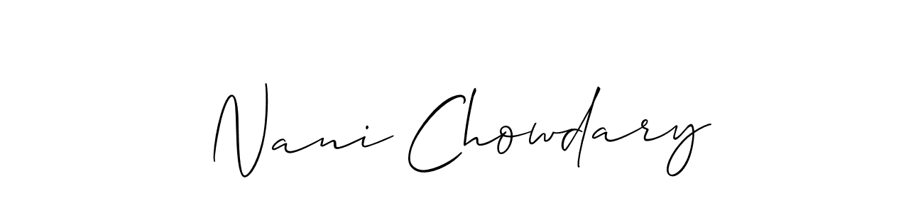 Here are the top 10 professional signature styles for the name Nani Chowdary. These are the best autograph styles you can use for your name. Nani Chowdary signature style 2 images and pictures png