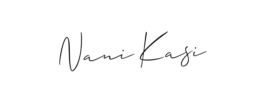 Design your own signature with our free online signature maker. With this signature software, you can create a handwritten (Allison_Script) signature for name Nani Kasi. Nani Kasi signature style 2 images and pictures png