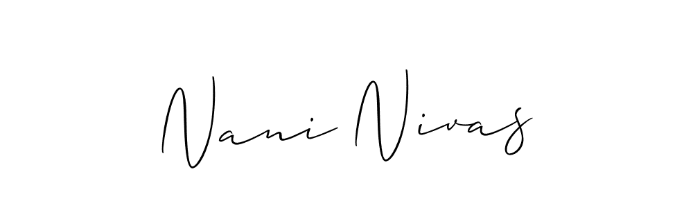 See photos of Nani Nivas official signature by Spectra . Check more albums & portfolios. Read reviews & check more about Allison_Script font. Nani Nivas signature style 2 images and pictures png