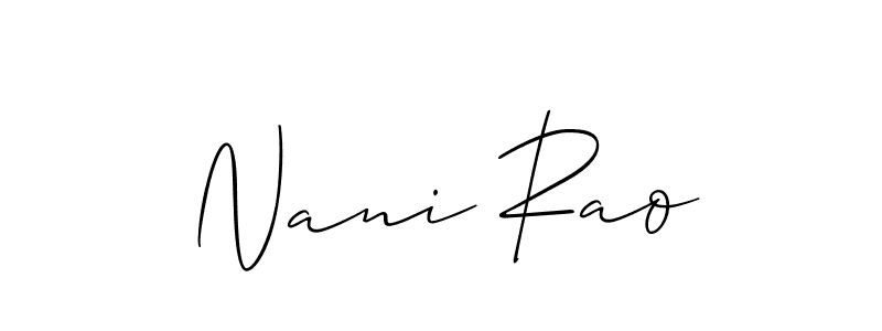 How to Draw Nani Rao signature style? Allison_Script is a latest design signature styles for name Nani Rao. Nani Rao signature style 2 images and pictures png