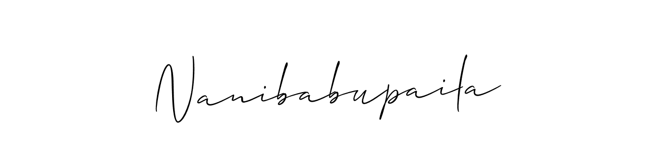 You should practise on your own different ways (Allison_Script) to write your name (Nanibabupaila) in signature. don't let someone else do it for you. Nanibabupaila signature style 2 images and pictures png