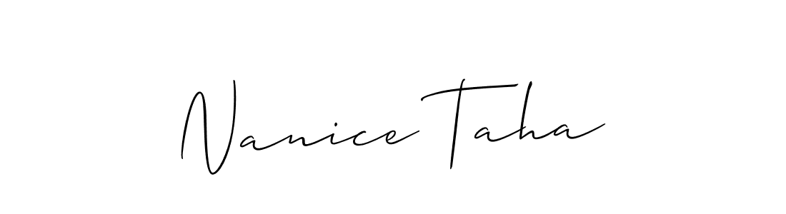 Make a beautiful signature design for name Nanice Taha. Use this online signature maker to create a handwritten signature for free. Nanice Taha signature style 2 images and pictures png