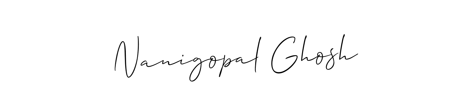 This is the best signature style for the Nanigopal Ghosh name. Also you like these signature font (Allison_Script). Mix name signature. Nanigopal Ghosh signature style 2 images and pictures png