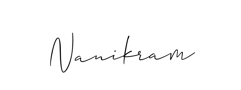 Nanikram stylish signature style. Best Handwritten Sign (Allison_Script) for my name. Handwritten Signature Collection Ideas for my name Nanikram. Nanikram signature style 2 images and pictures png