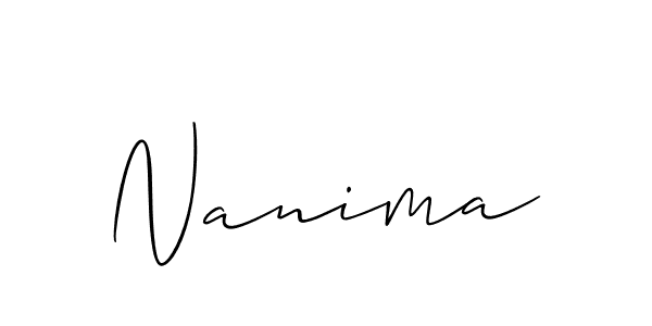 Also You can easily find your signature by using the search form. We will create Nanima name handwritten signature images for you free of cost using Allison_Script sign style. Nanima signature style 2 images and pictures png