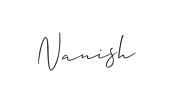 Make a beautiful signature design for name Nanish. Use this online signature maker to create a handwritten signature for free. Nanish signature style 2 images and pictures png