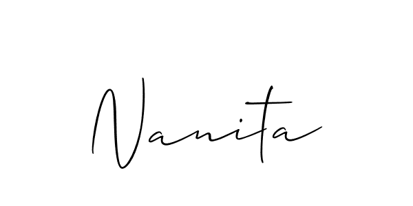 How to make Nanita signature? Allison_Script is a professional autograph style. Create handwritten signature for Nanita name. Nanita signature style 2 images and pictures png