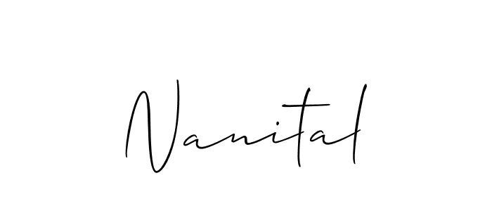 The best way (Allison_Script) to make a short signature is to pick only two or three words in your name. The name Nanital include a total of six letters. For converting this name. Nanital signature style 2 images and pictures png