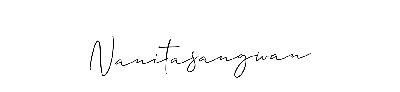 Check out images of Autograph of Nanitasangwan name. Actor Nanitasangwan Signature Style. Allison_Script is a professional sign style online. Nanitasangwan signature style 2 images and pictures png