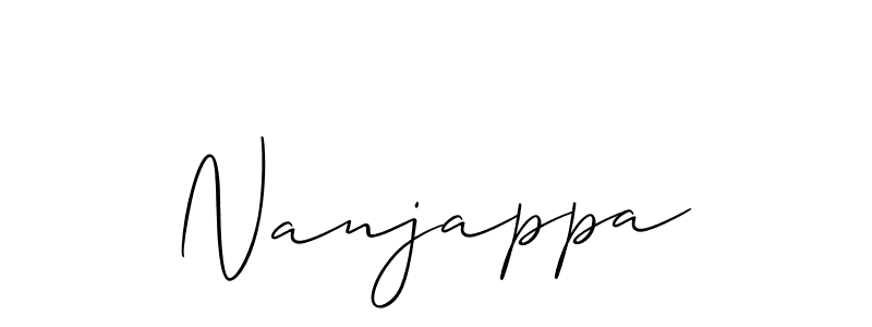 Allison_Script is a professional signature style that is perfect for those who want to add a touch of class to their signature. It is also a great choice for those who want to make their signature more unique. Get Nanjappa name to fancy signature for free. Nanjappa signature style 2 images and pictures png