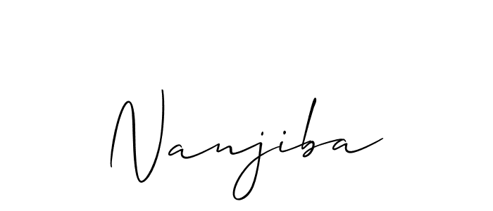 How to Draw Nanjiba signature style? Allison_Script is a latest design signature styles for name Nanjiba. Nanjiba signature style 2 images and pictures png