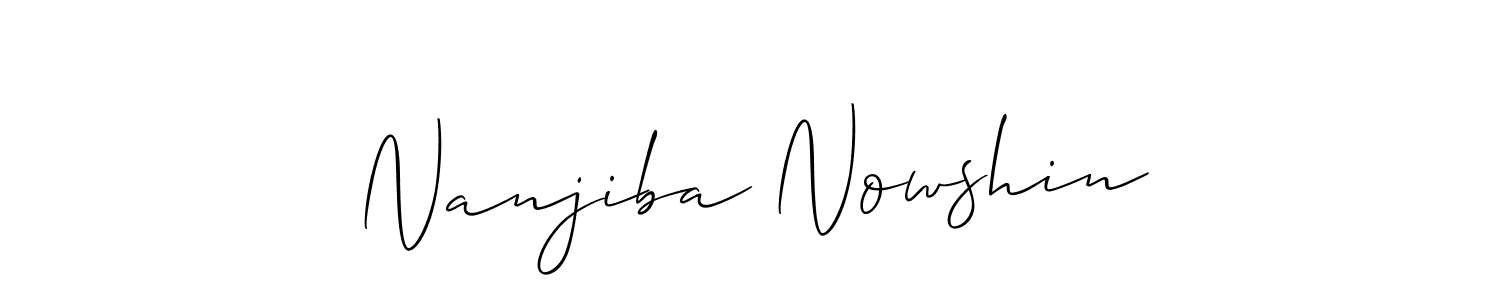 Also we have Nanjiba Nowshin name is the best signature style. Create professional handwritten signature collection using Allison_Script autograph style. Nanjiba Nowshin signature style 2 images and pictures png