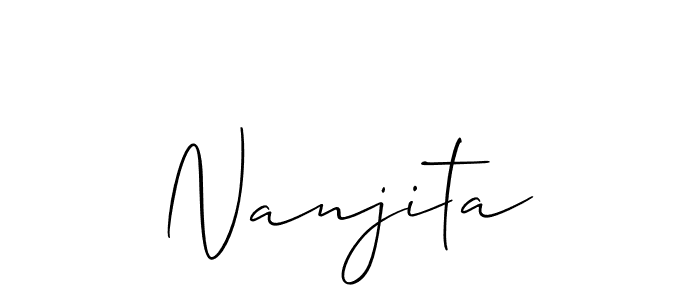 Check out images of Autograph of Nanjita name. Actor Nanjita Signature Style. Allison_Script is a professional sign style online. Nanjita signature style 2 images and pictures png