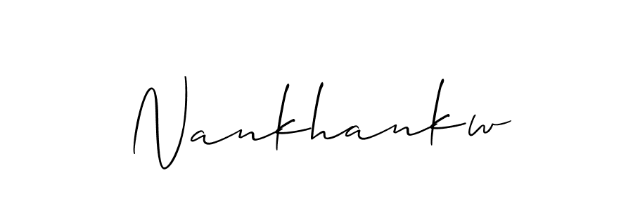Nankhankw stylish signature style. Best Handwritten Sign (Allison_Script) for my name. Handwritten Signature Collection Ideas for my name Nankhankw. Nankhankw signature style 2 images and pictures png