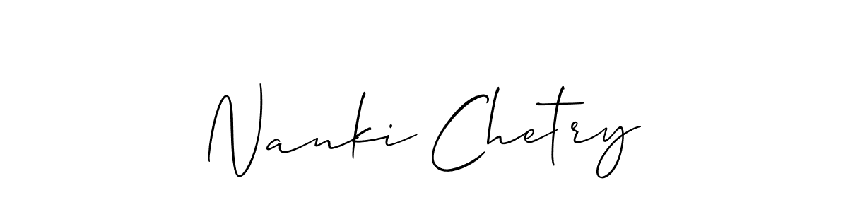 Once you've used our free online signature maker to create your best signature Allison_Script style, it's time to enjoy all of the benefits that Nanki Chetry name signing documents. Nanki Chetry signature style 2 images and pictures png