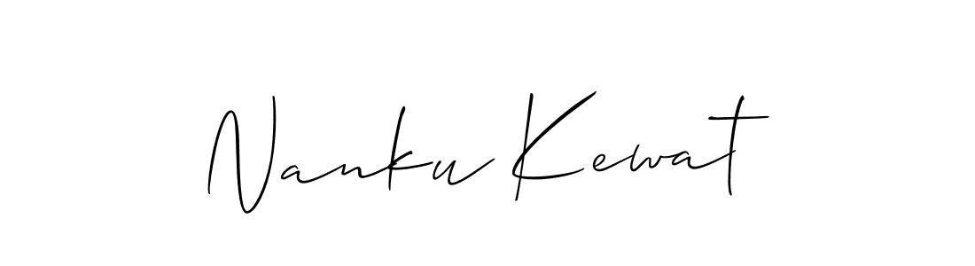 Also we have Nanku Kewat name is the best signature style. Create professional handwritten signature collection using Allison_Script autograph style. Nanku Kewat signature style 2 images and pictures png