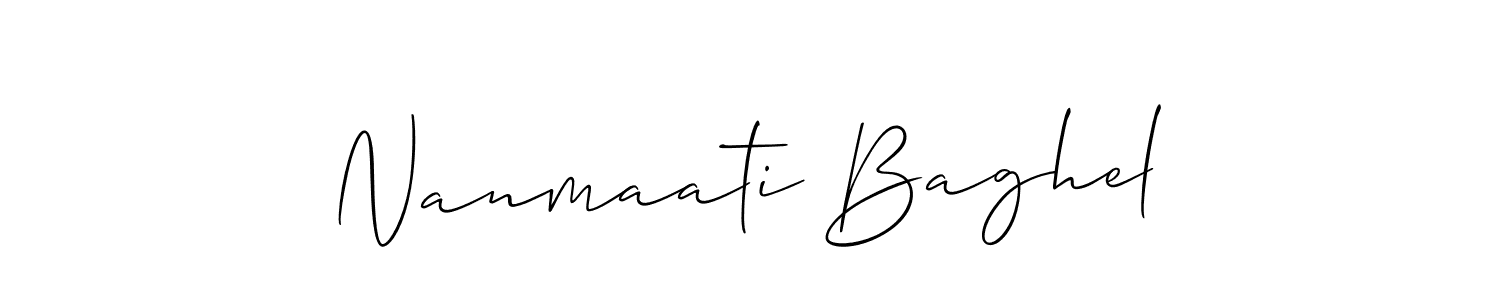 Also we have Nanmaati Baghel name is the best signature style. Create professional handwritten signature collection using Allison_Script autograph style. Nanmaati Baghel signature style 2 images and pictures png