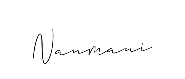 You should practise on your own different ways (Allison_Script) to write your name (Nanmani) in signature. don't let someone else do it for you. Nanmani signature style 2 images and pictures png